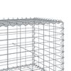 vidaXL Gabion Basket with Cover 700x50x50 cm Galvanised Iron