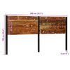 vidaXL Headboard 200 cm Solid Wood Reclaimed and Iron