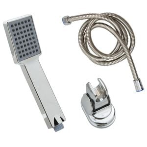 vidaXL Handheld Shower Head with 1.5 m Hose Chrome