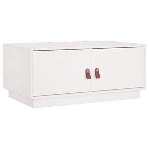 vidaXL Coffee Table White 80x50x35 cm Solid Wood Pine