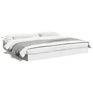 vidaXL Bed Frame without Mattress White 180x200 cm Engineered Wood