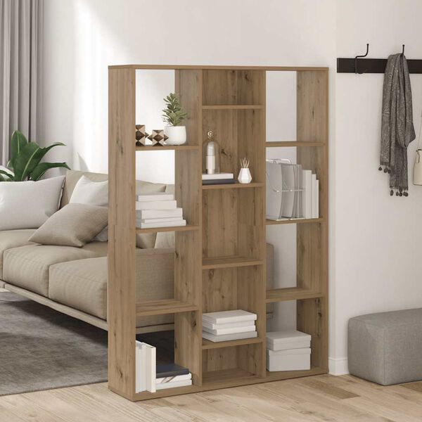 vidaXL Room Divider/Book Cabinet Artisan Oak 100x24x140 cm Engineered Wood