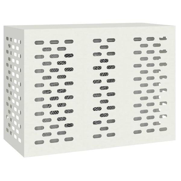 vidaXL Air Conditioner Cover White 110 x 50 x 80 cm Steel