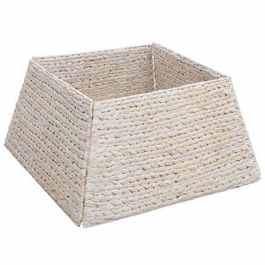 vidaXL Christmas Tree Collar Square White 50 x 50 x 25 cm