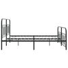 vidaXL Metal Bed Frame without Mattress with Footboard Black 193x203cm