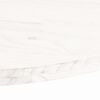 vidaXL Table Top White 100x50x2.5 cm Solid Wood Pine Oval