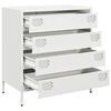 vidaXL Sideboard White 68x39x73.5 cm Cold-rolled Steel