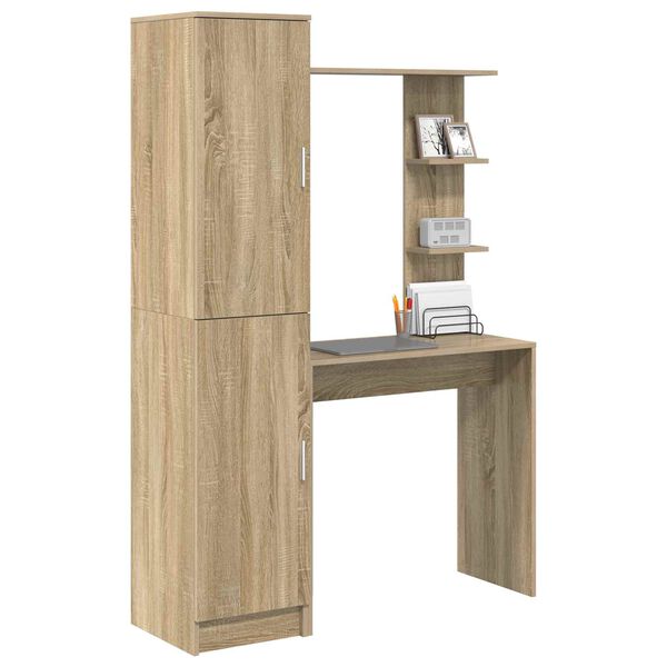 vidaXL Desk 2 pcs Sonoma Oak