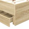 vidaXL Bed Frame with Drawer Sonoma Oak 180 x 200 cm Engineered Wood