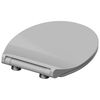 SCH&Uuml;TTE Duroplast Toilet Seat with Soft-Close SLIM GREY Grey