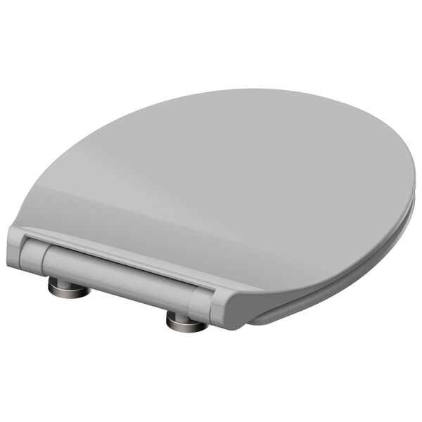 SCH&Uuml;TTE Duroplast Toilet Seat with Soft-Close SLIM GREY Grey