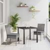 vidaXL Garden Dining Set 3 pcs Grey Powder-Coated Steel