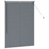 vidaXL Window Blind with Curtains Manual Dark grey Aluminium