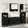 vidaXL Bathroom Furniture Set 4 pcs Black Oak Engineered Wood