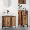 vidaXL Bathroom Furniture Set 2 pcs Old Wood Engineered Wood and Metal
