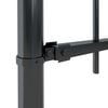 vidaXL Garden Fence with Spear Top Steel 892.5x60 cm Black