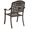vidaXL Garden Chair 2 pcs Bronze 55 x 56.5 x 91cm Aluminium