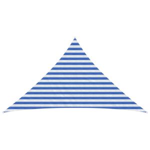 vidaXL Sunshade Sail 2.5 x 2.5 x 3.5 m HDPE Triangular Blue and White