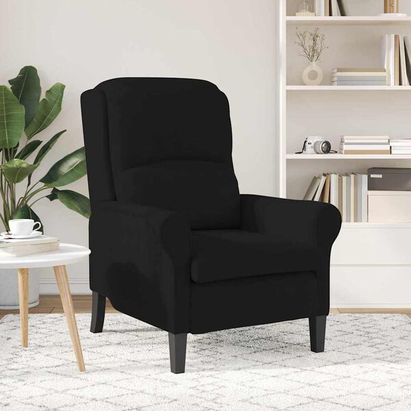 vidaXL Armchair Black 76 x 94 x 102 cm Microfibre