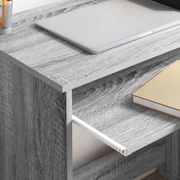 vidaXL Desk Grey Sonoma 120.5 x 44 x 88.5 cm Engineered Wood