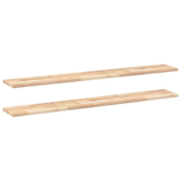 vidaXL Floating Shelves 2 pcs 140x20x2 cm Untreated Solid Wood Acacia