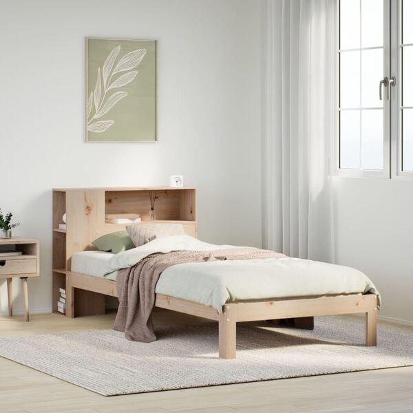 vidaXL Bookcase Bed without Mattress 90x190 cm Single Solid Wood Pine
