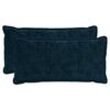 vidaXL Cushion Cover 2 pcs HOUTEN Navy Blue 40 x 80 cm Faux Rabbit Fur