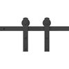 vidaXL Sliding Door Hardware Kit 400 cm Steel Black