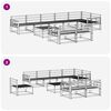 vidaXL Outdoor Sofa Set 9 pcs Natural Solid Acacia Wood