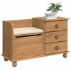 vidaXL Storage Bench ASKIM Brown 100 x 39 x 62 cm Solid Pine Wood