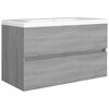 vidaXL Sink Cabinet Grey Sonoma 80x38.5x45 cm Engineered Wood