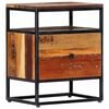 vidaXL Bedside Cabinet 40x30x50 cm Solid Reclaimed Wood and Steel