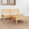 vidaXL 3 Piece Garden Lounge Set Solid Pinewood