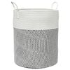 vidaXL Storage Basket Grey and White &Oslash;38x46 cm Cotton