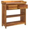 vidaXL Garden Cabinet Natural 93 x 41.5 x 98cm Solid Acacia Wood