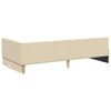 vidaXL Corner Bed Frame with Headboard Cream 80 cm x 200 cm Velvet