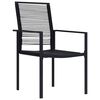 vidaXL Garden Dining Set 5 pcs Black Powder-Coated Steel