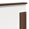 vidaXL Bed Frame with Headboard Brown Oak 140 x 200 cm Solid Pine Wood