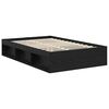 vidaXL Bed Frame with Headboard Black 120 x 190 cm Solid Pine Wood