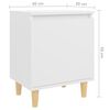 vidaXL Bed Cabinets with Solid Wood Legs 2 pcs White 40x30x50 cm