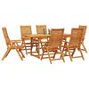 vidaXL Garden Dining Set Folding 7 pcs Brown Solid acacia wood