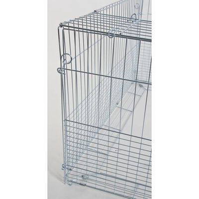 Kerbl Young Animal Free Range Enclosure with Escape Barrier 144x112x60 cm Chrome
