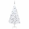vidaXL Artificial Pre-lit Christmas Tree with Ball Set White 150 cm PVC