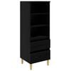 vidaXL Highboard Black Oak 40 x 36 x 110 cm Engineered Wood