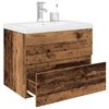 vidaXL Sink Cabinet with Built-in Basin and Faucet Old Wood