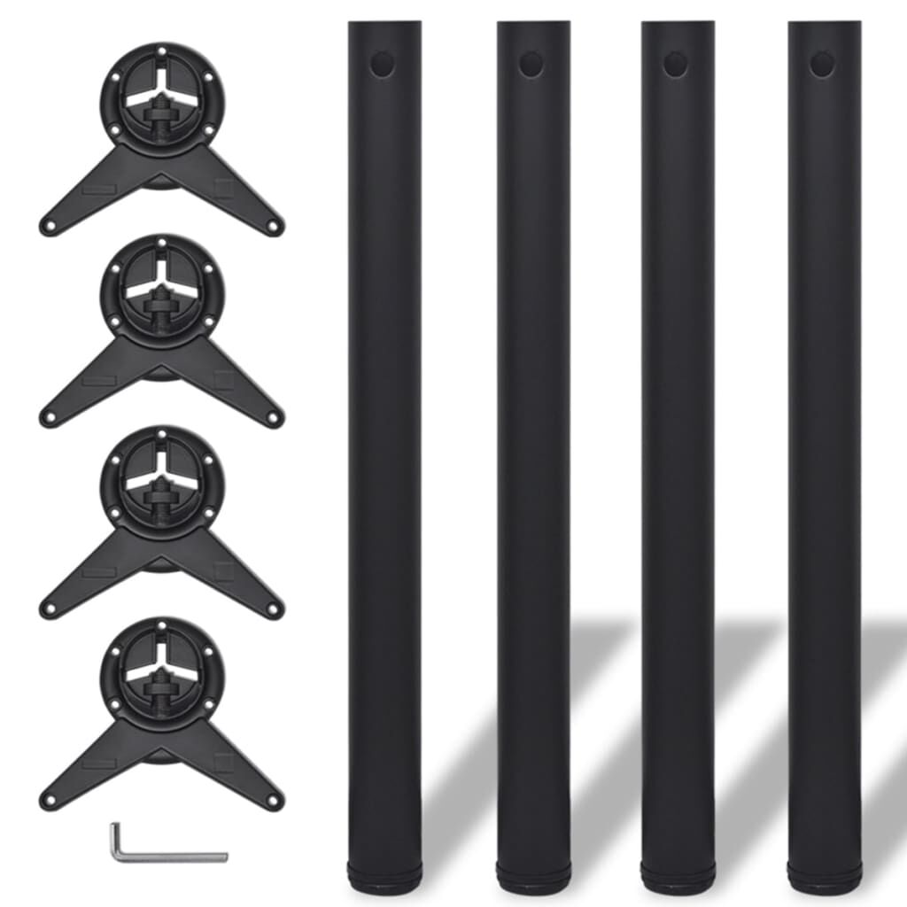 Adjustable height top table legs