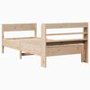 vidaXL Bed Frame without Mattress 100x200 cm Solid Wood Pine