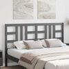 vidaXL Bed Headboard Grey 146x4x100 cm Solid Wood Pine
