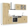 vidaXL 8 Piece Kitchen Cabinet Set Lucca Sonoma Oak Engineered Wood
