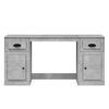 vidaXL Desk with Cabinet Concrete Grey Engineered Wood
